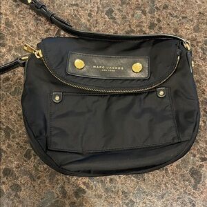 Marc Jacobs Black and Gold Crossbody Bag